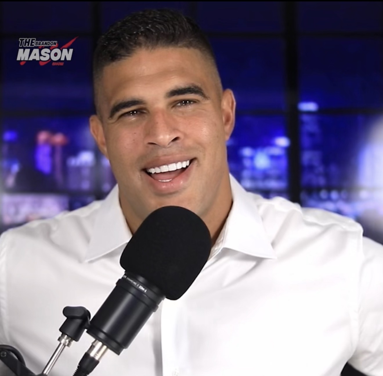 Brandon Mason on air in the studio