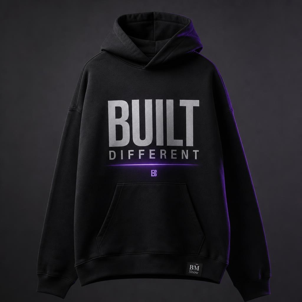 Built Different Hoodie · Matte Black